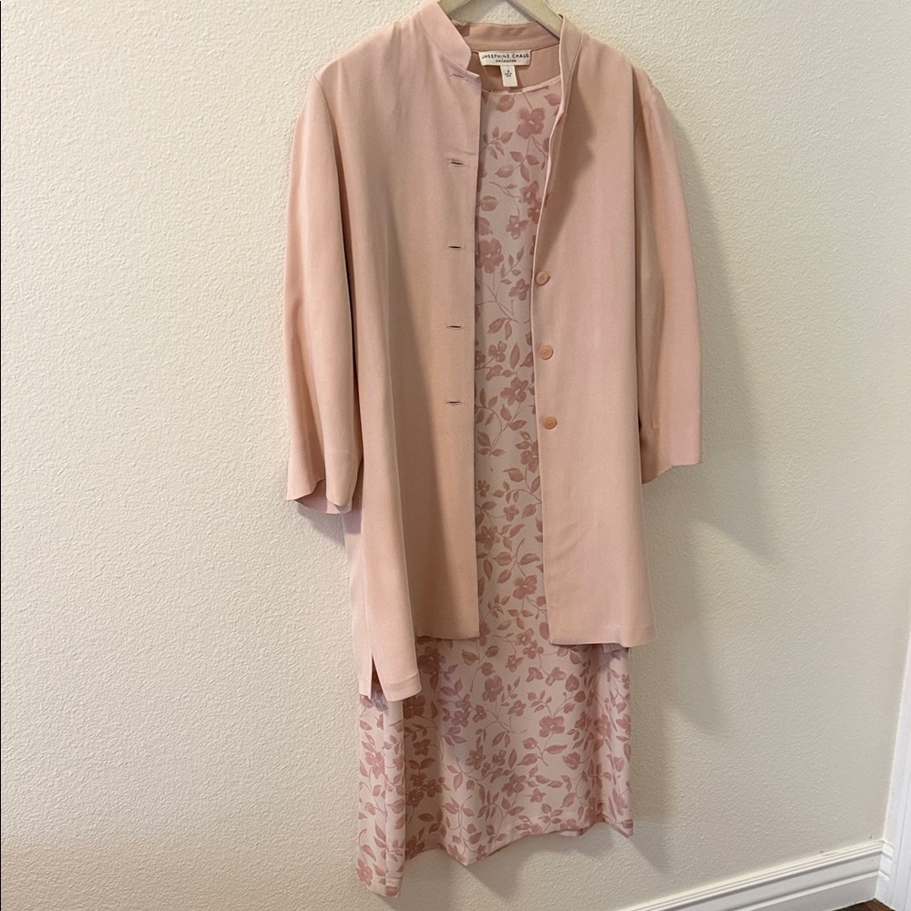 Josephine Chaus Pink Floral Midi Dress